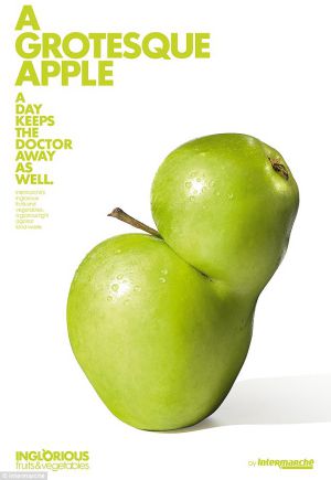 Intermarche ugly apple poster