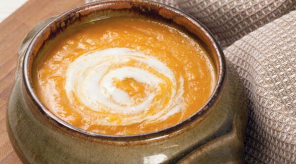 Roasted carrot and pumpkin soup