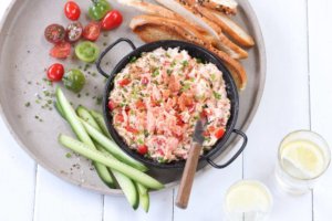 Salmon and Roasted Red Capsicum Dip