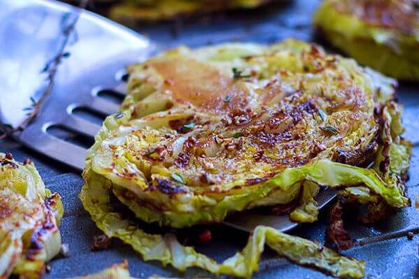 Roasted Balsamic Cabbage Steaks