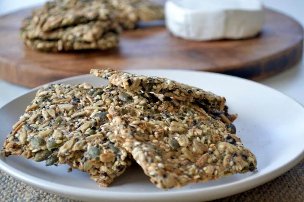 Super simple homemade seed crackers