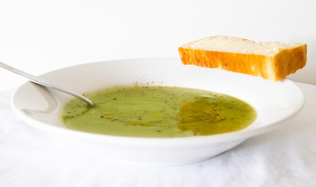 Celery Soup with Crusty Bread