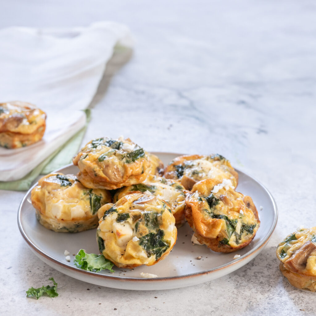 Mushroom and kale bites