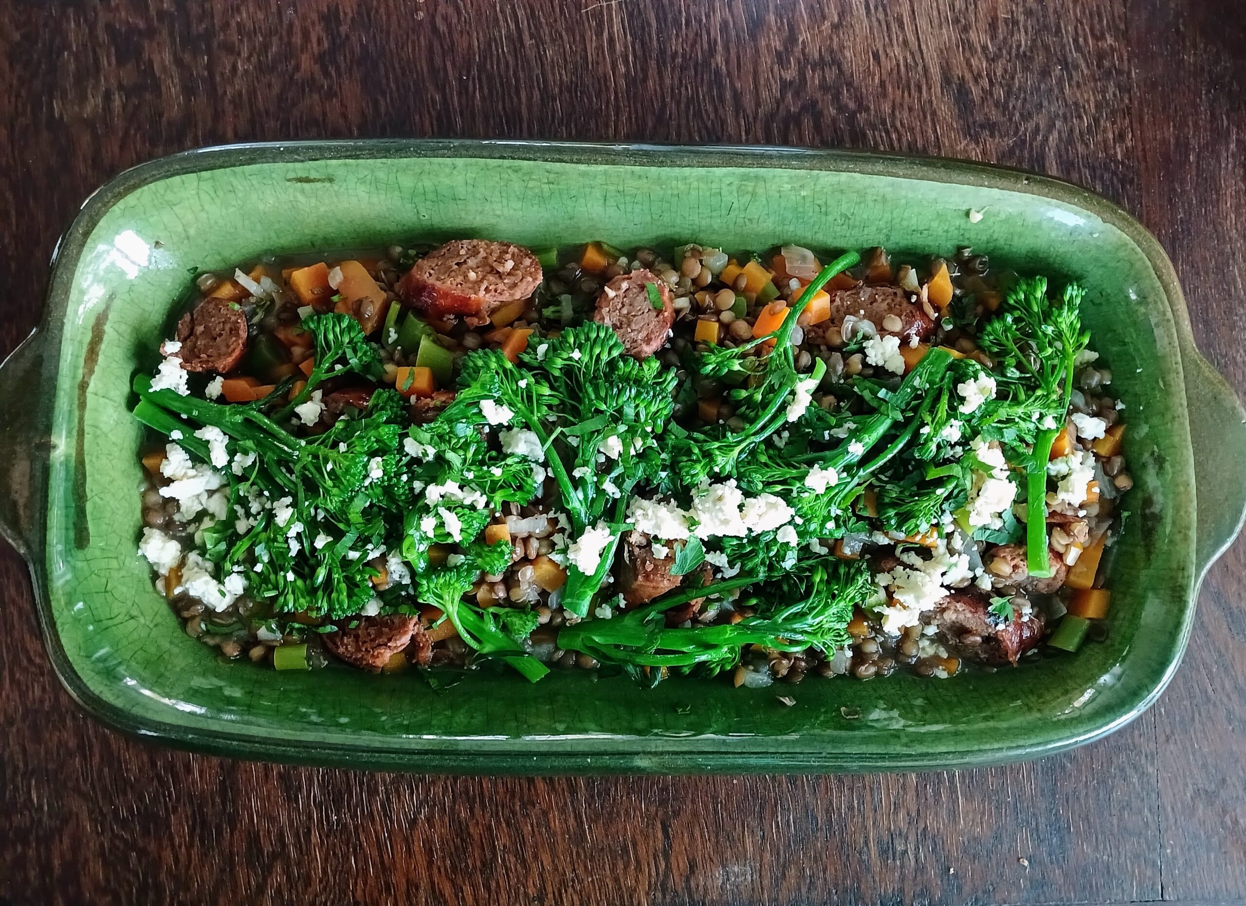 This salad is fantastic to use up any leftover roast or BBQ chicken.