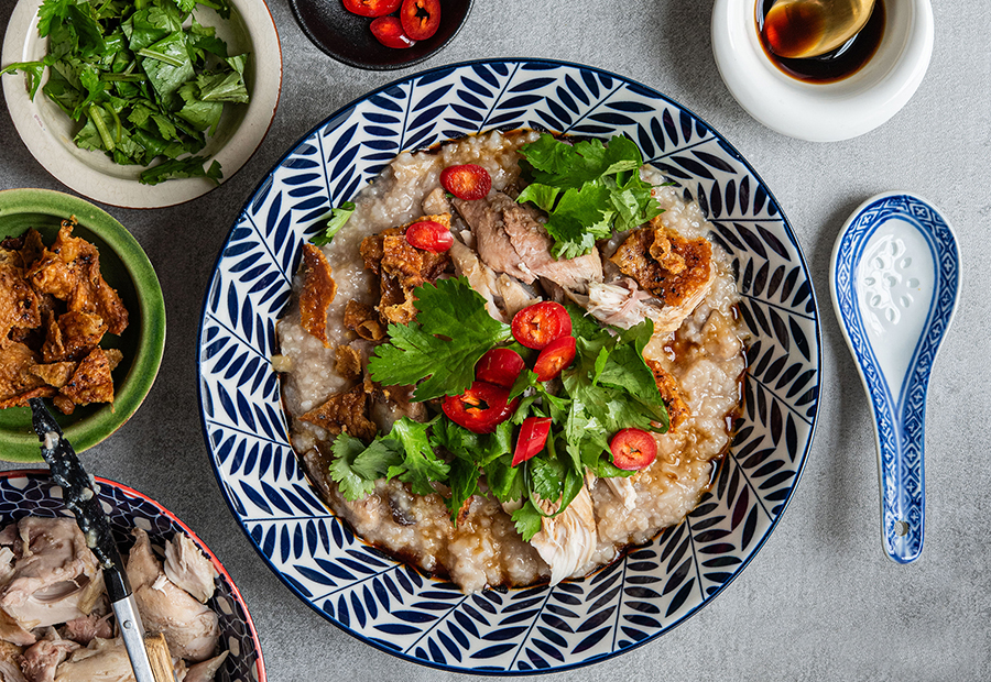 Slow cooker chicken congee