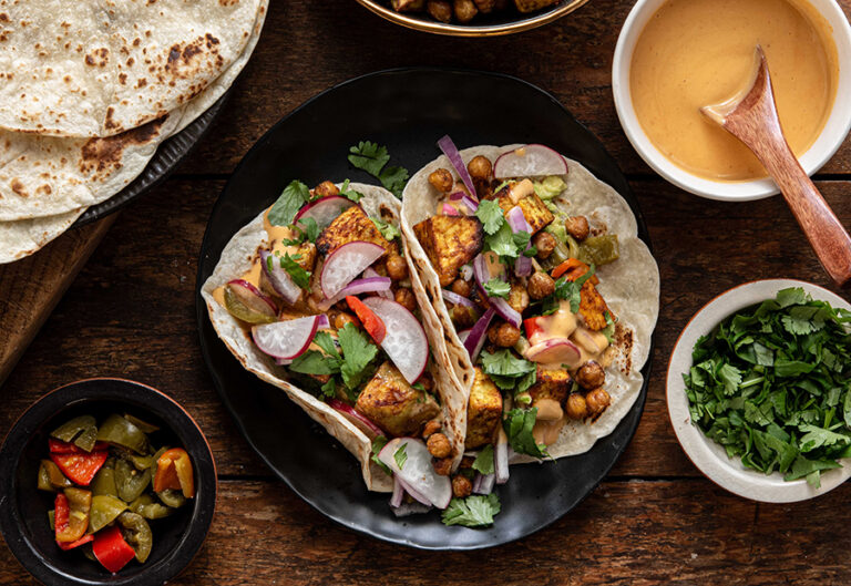 Roast Chickpea and Kumara Tacos
