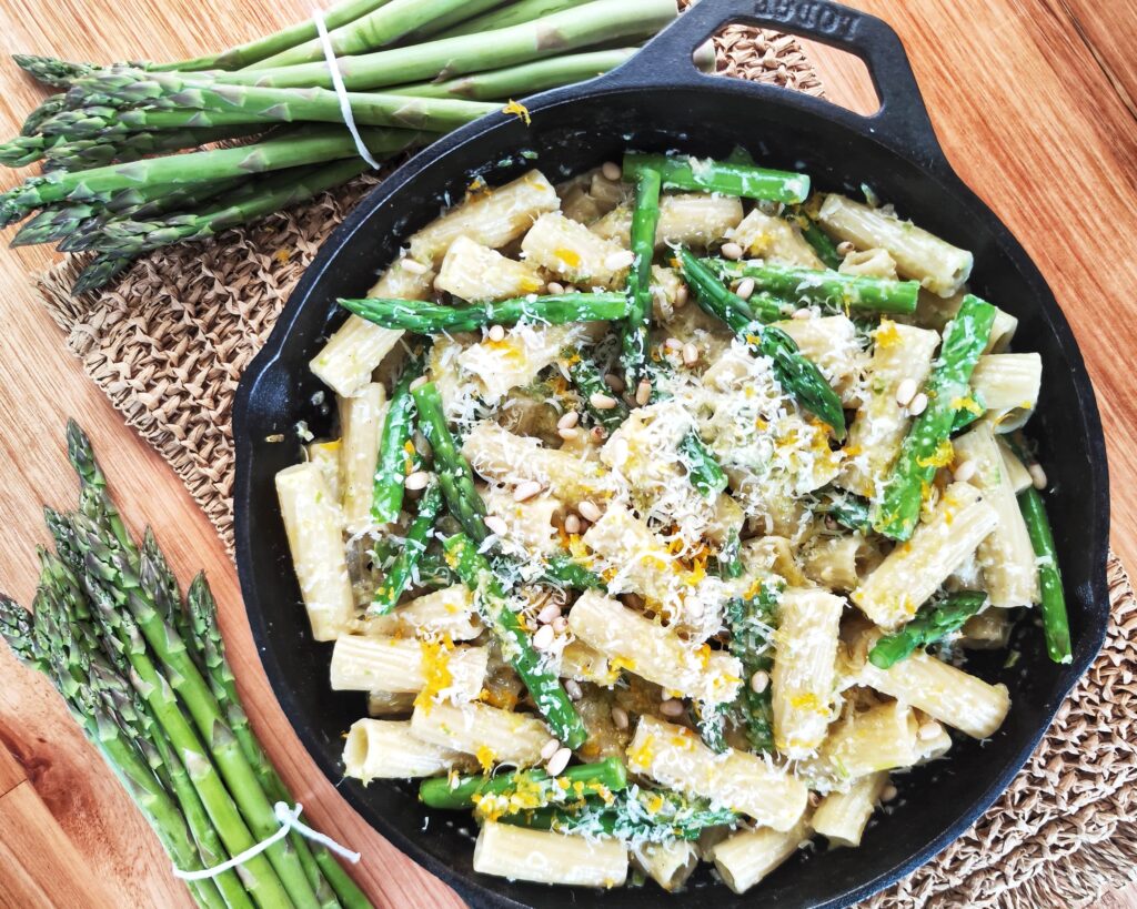 Creamy Asparagus Stem Pasta