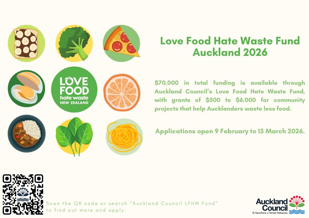 Great ideas start here: Love Food Hate Waste Fund Auckland 2026