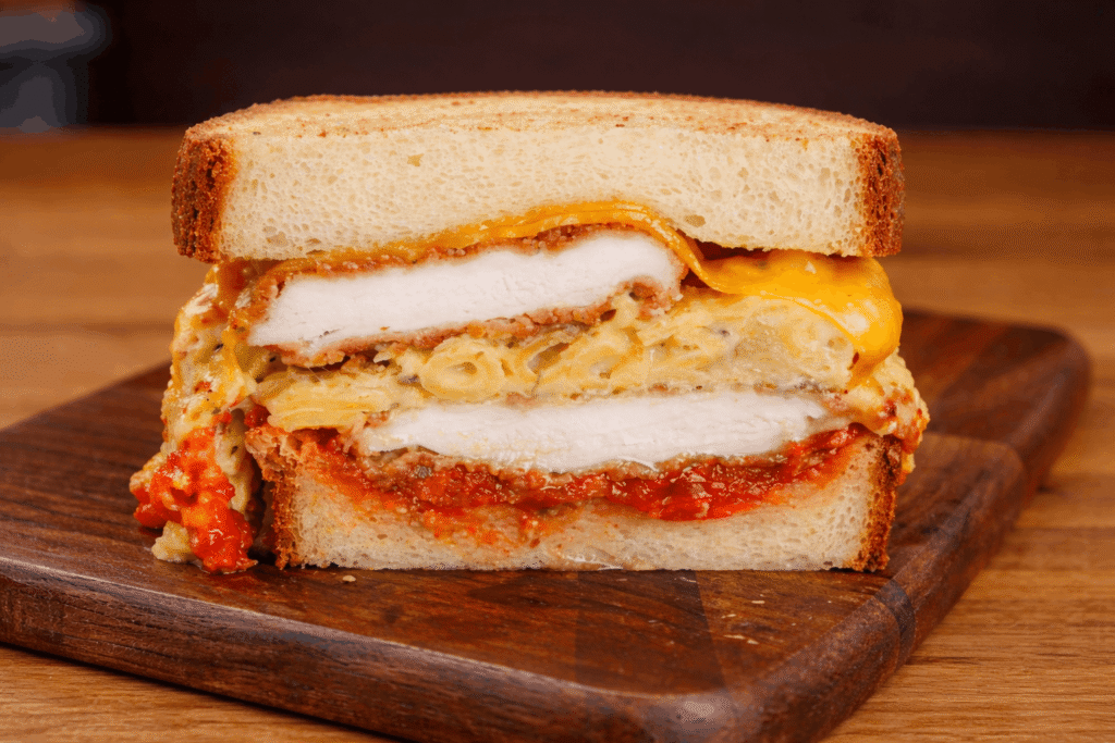 Double Chicken Mac & Cheese Sandwich