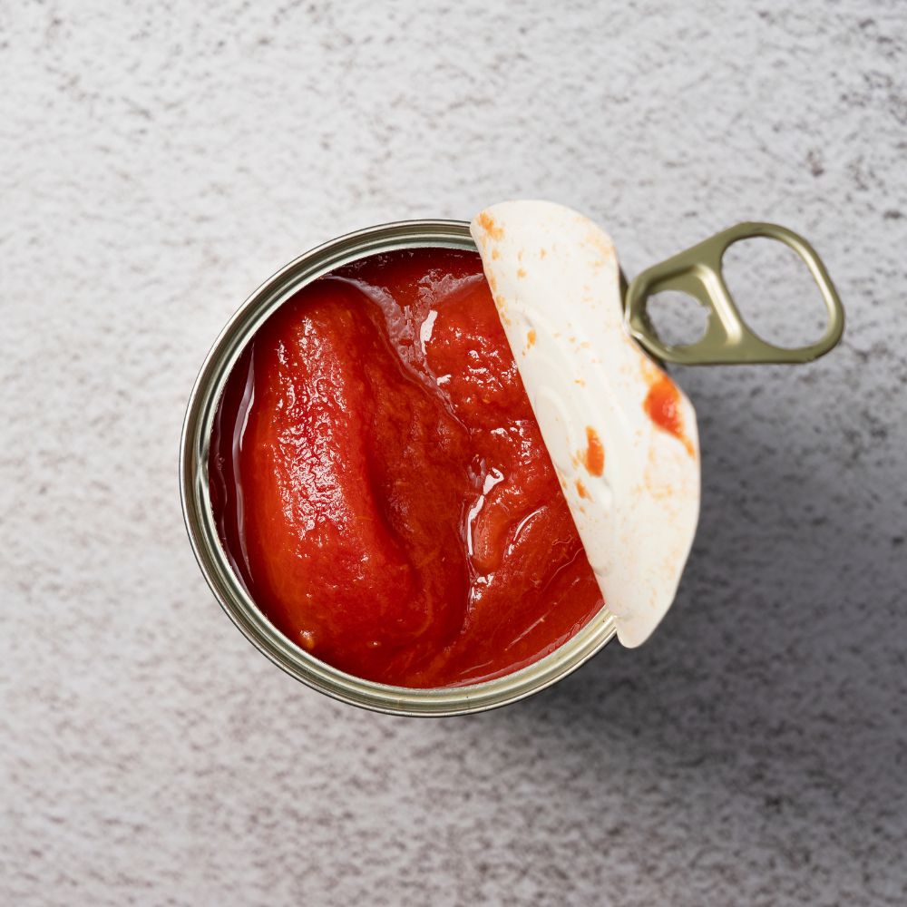 Opened tins and jars