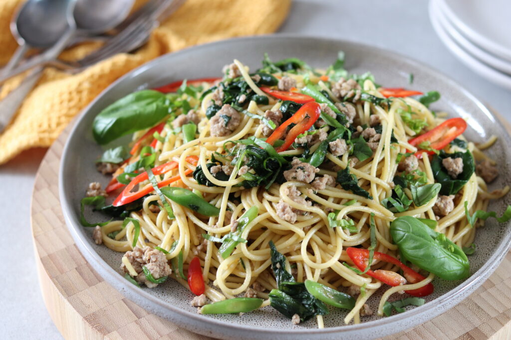 Beef and Basil Stir Fried Noodles