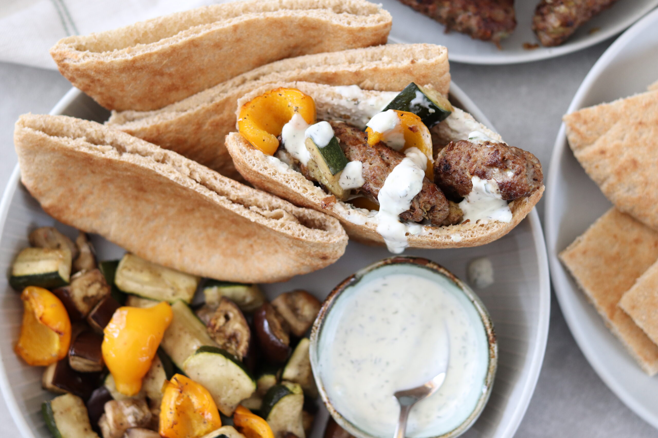 Lamb Koftas with Roasted Vege