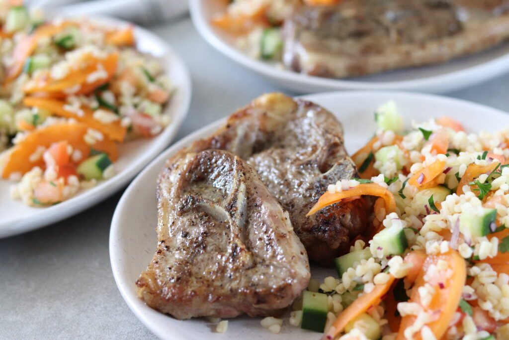 Lamb Chops with Quinoa Tabbouleh