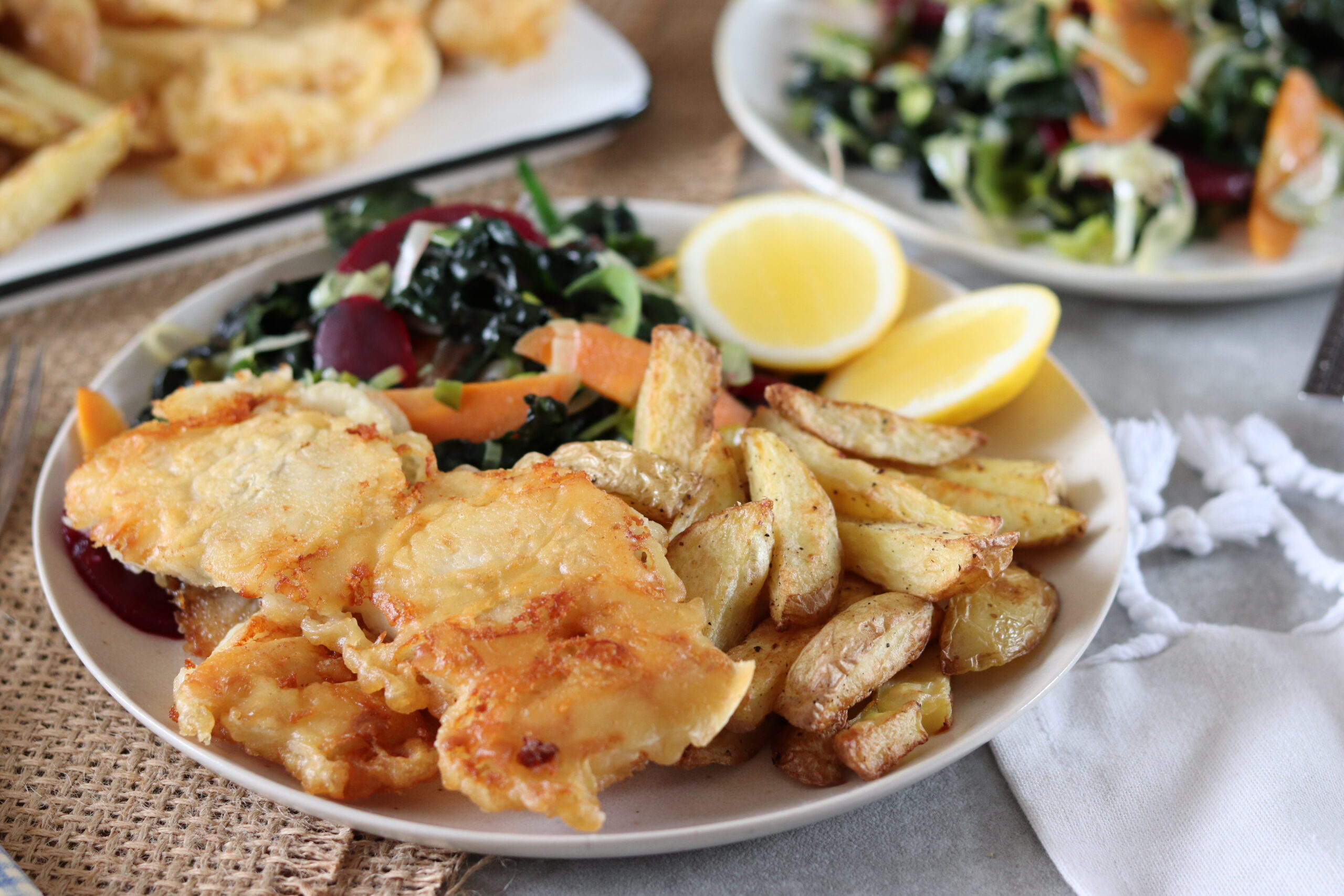 Homemade fish and chips