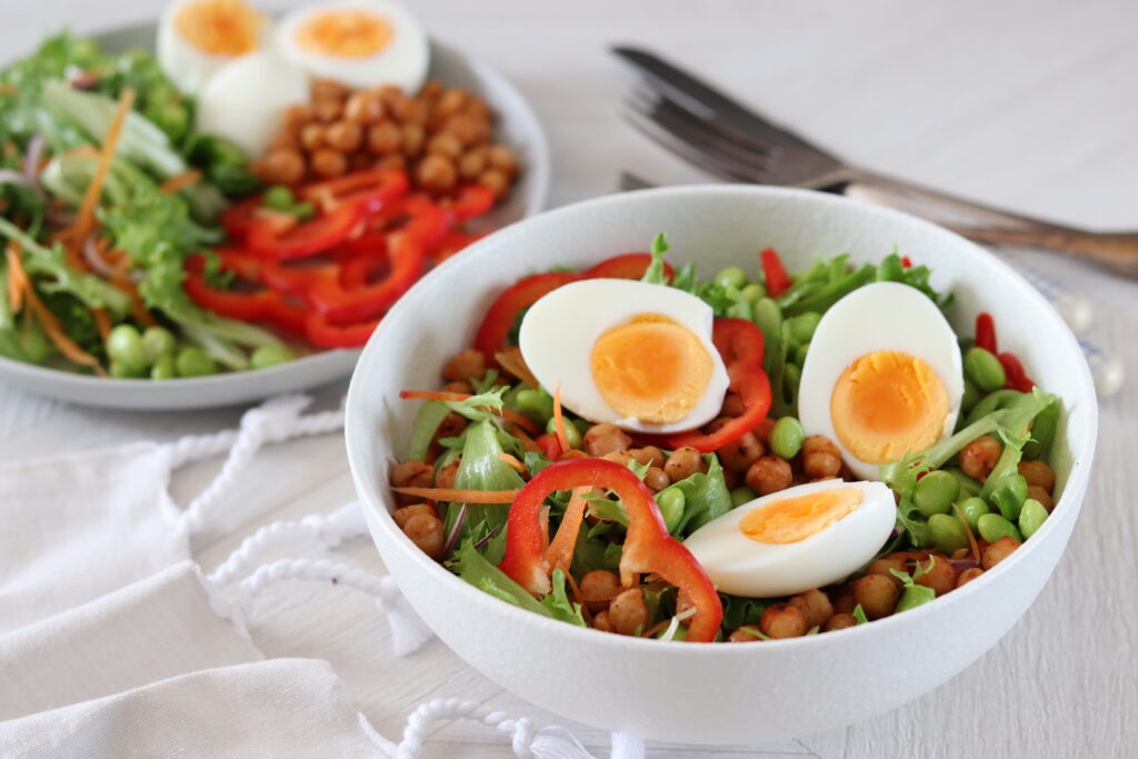Edamame Chickpea Salad